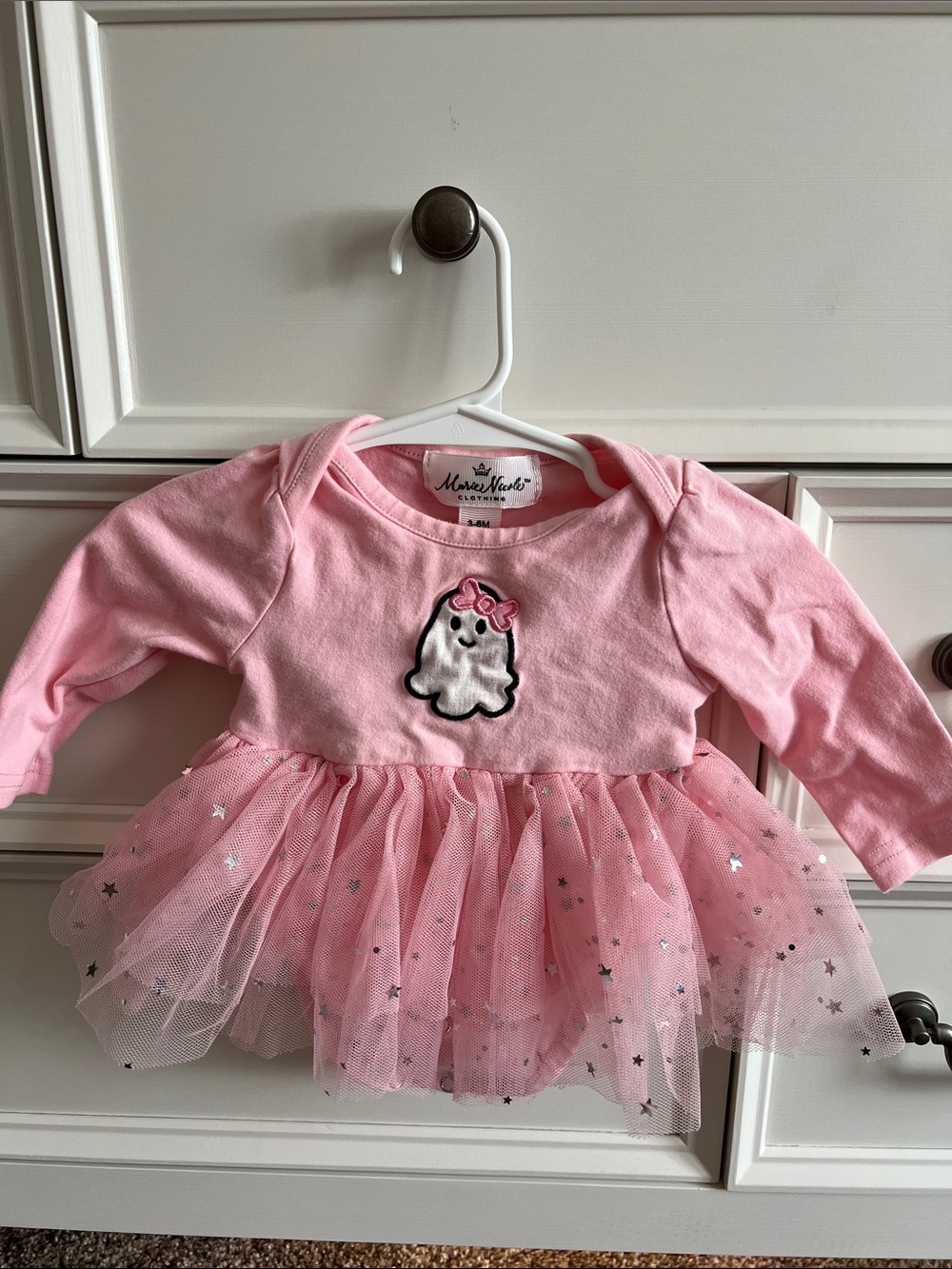Pink Ghost Tulle One-Piece with Bow